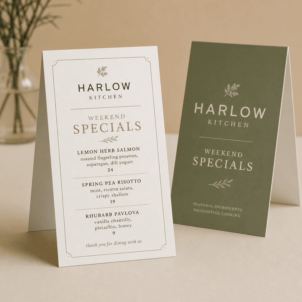 Tent Cards