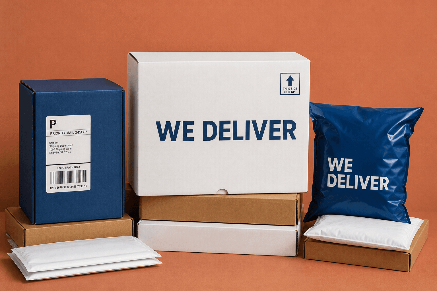 Printing Legend shipping boxes and mailers